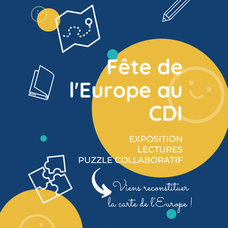 Lire la suite à propos de l’article Fête de l’Europe au CDI : exposition, lectures et puzzle collaboratif