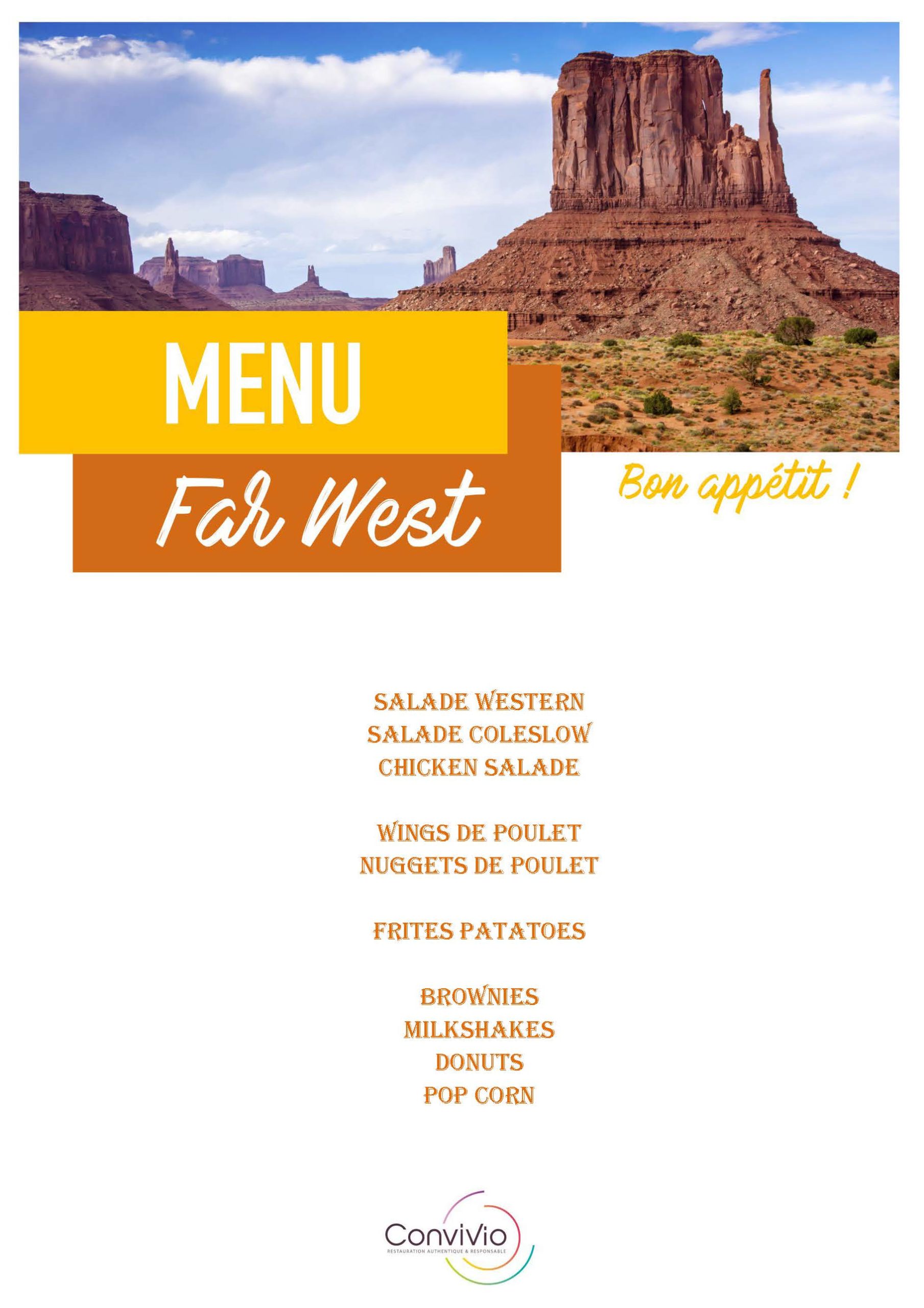 menu "Far West"