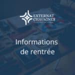 Information de rentrée 2022 – 2023