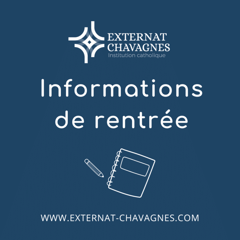 Lire la suite à propos de l’article Dates et informations de rentrée Collège Chavagnes