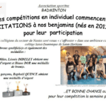AS Badminton : Championnat individuel Nantes Benjamins