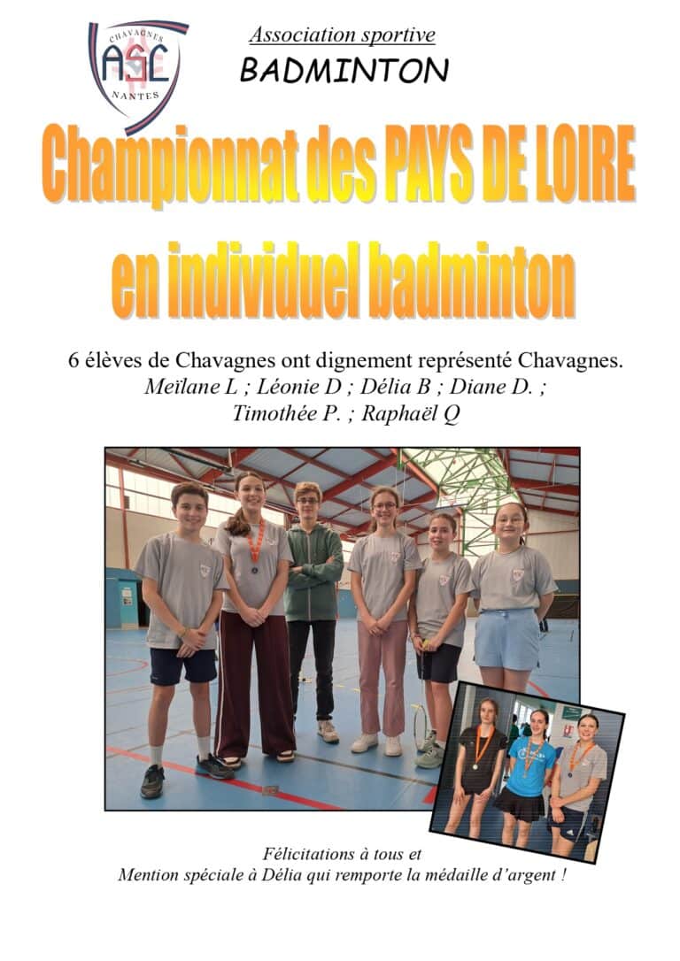 Lire la suite à propos de l’article Championnat régional individuel Badminton