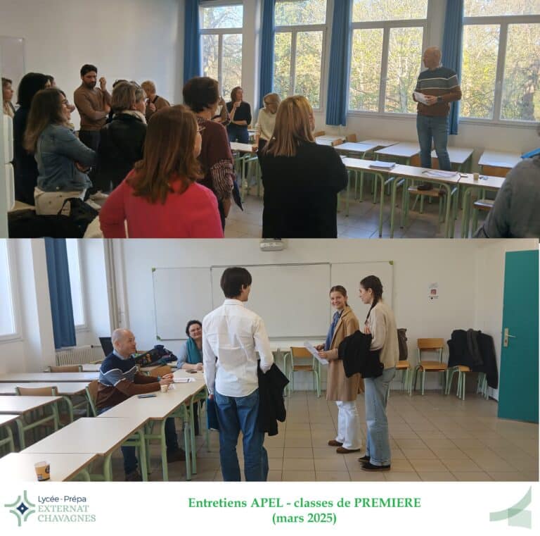 Lire la suite à propos de l’article Entretiens APEL – classes de Première