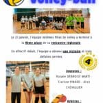 Les minimes filles en compétition de volley